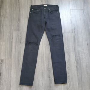 Agolde x Ferg Jeans Mens 32 Black Skinny Leg Distressed